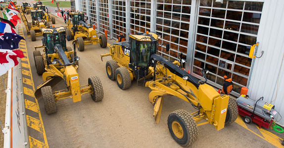 Motor graders selling at the spring 2015 Edmonton, AB auction
