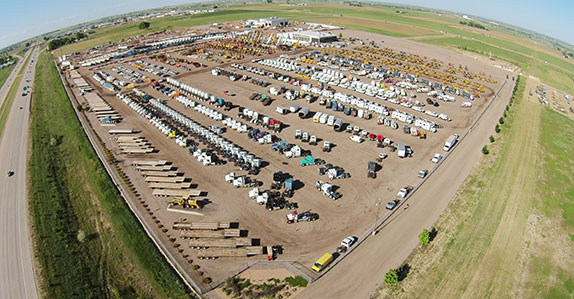 Aerial photo of auction site