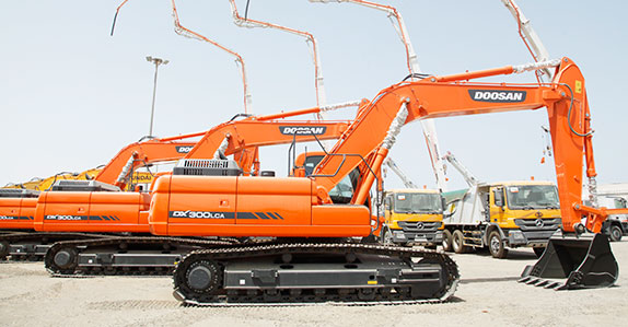 Doosan excavators ready to sell at Ritchie Bros.