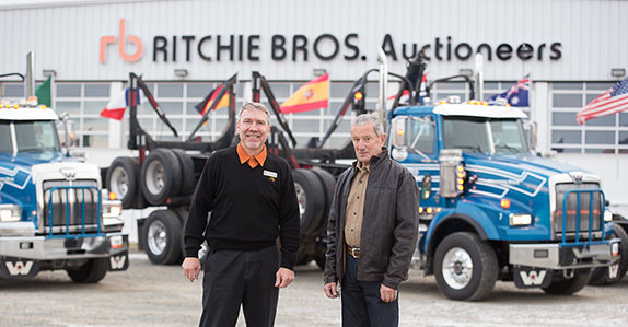 Derek Stamer and Guido Claudepierre, Territory Manager at Ritchie Bros.