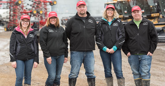 The Nobbs family at their on-the-farm auction conducted by Ritchie Bros.