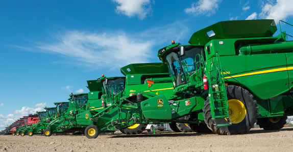 Combines being sold at a Ritchie Bros. auction